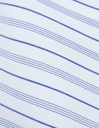 Chemise ajustée rayée bleu marine