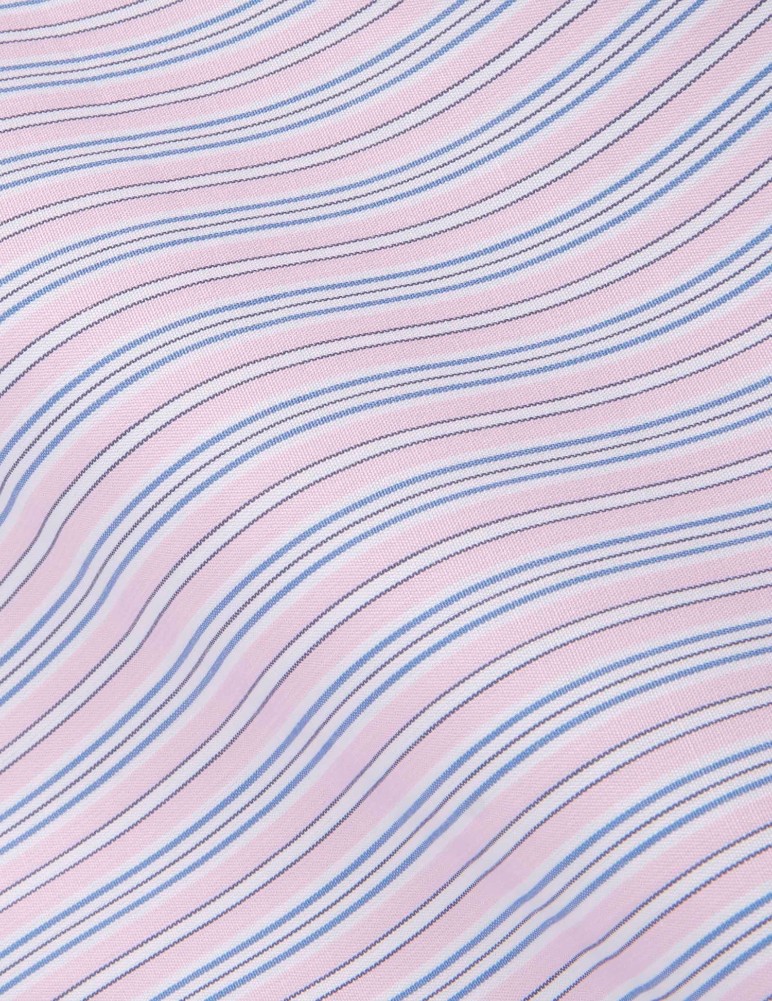 Chemise classique rayée rose - Popeline - Col Italien#2