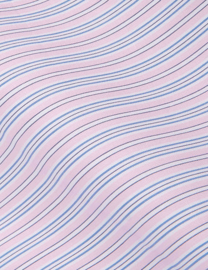 Chemise classique rayée rose