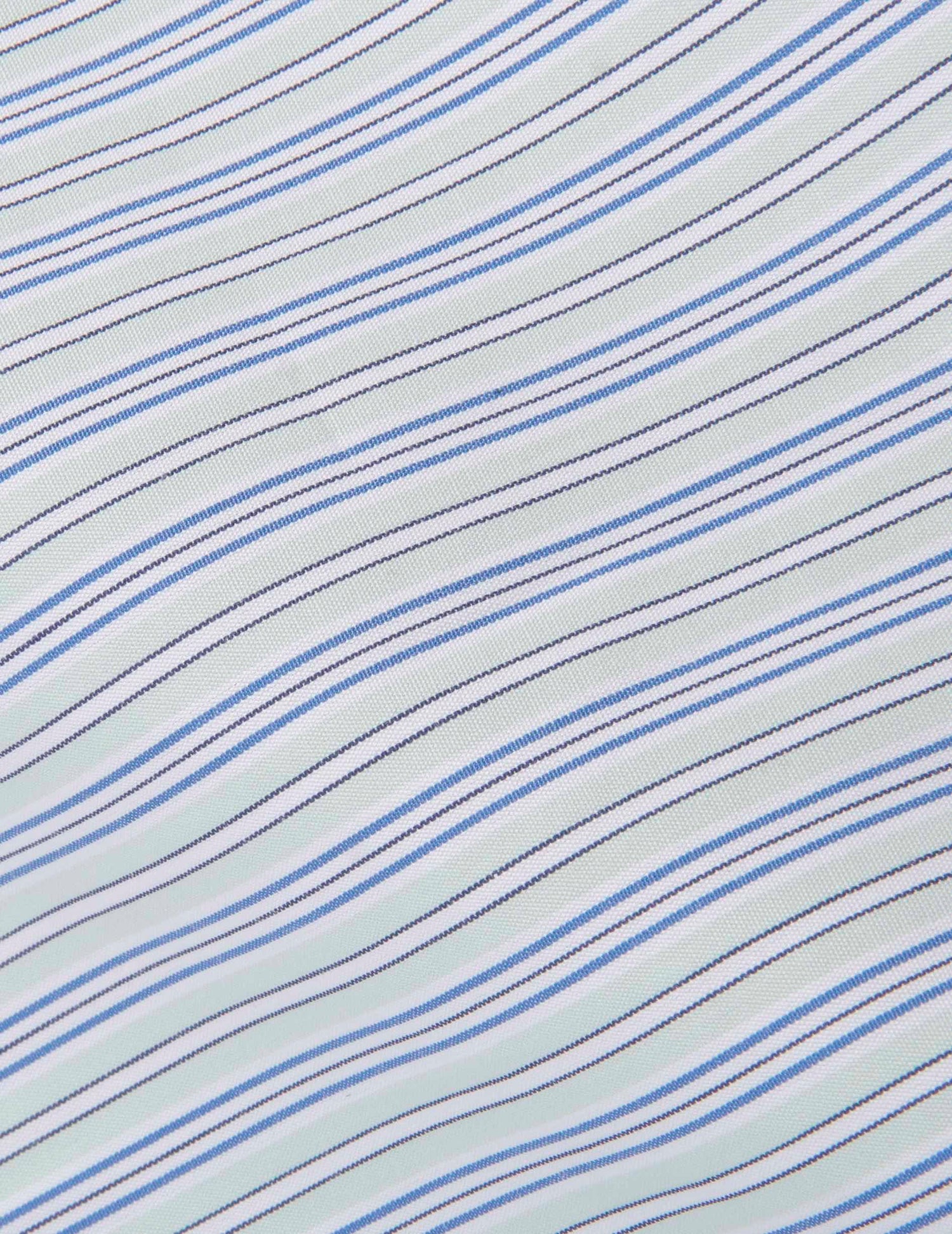 Chemise semi-ajustée rayée verte - Popeline - Col Italien#2