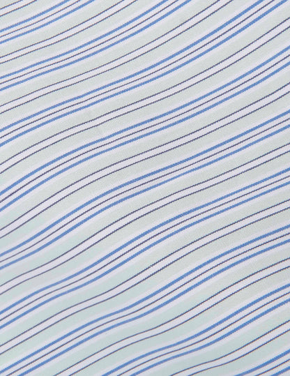 Chemise semi-ajustée rayée verte