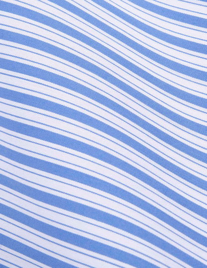 Chemise semi-ajustée rayée bleue