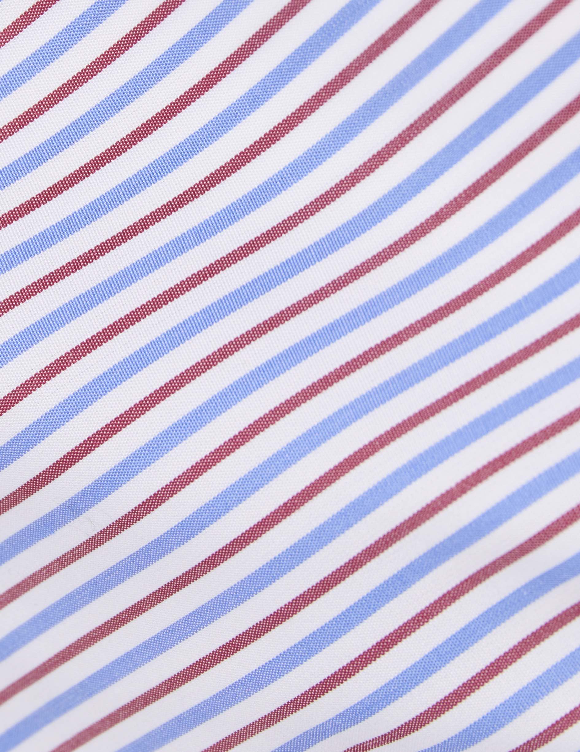 Chemise Voyage col italien en popeline rayée - Popeline - Col Italien - Repassage facile
