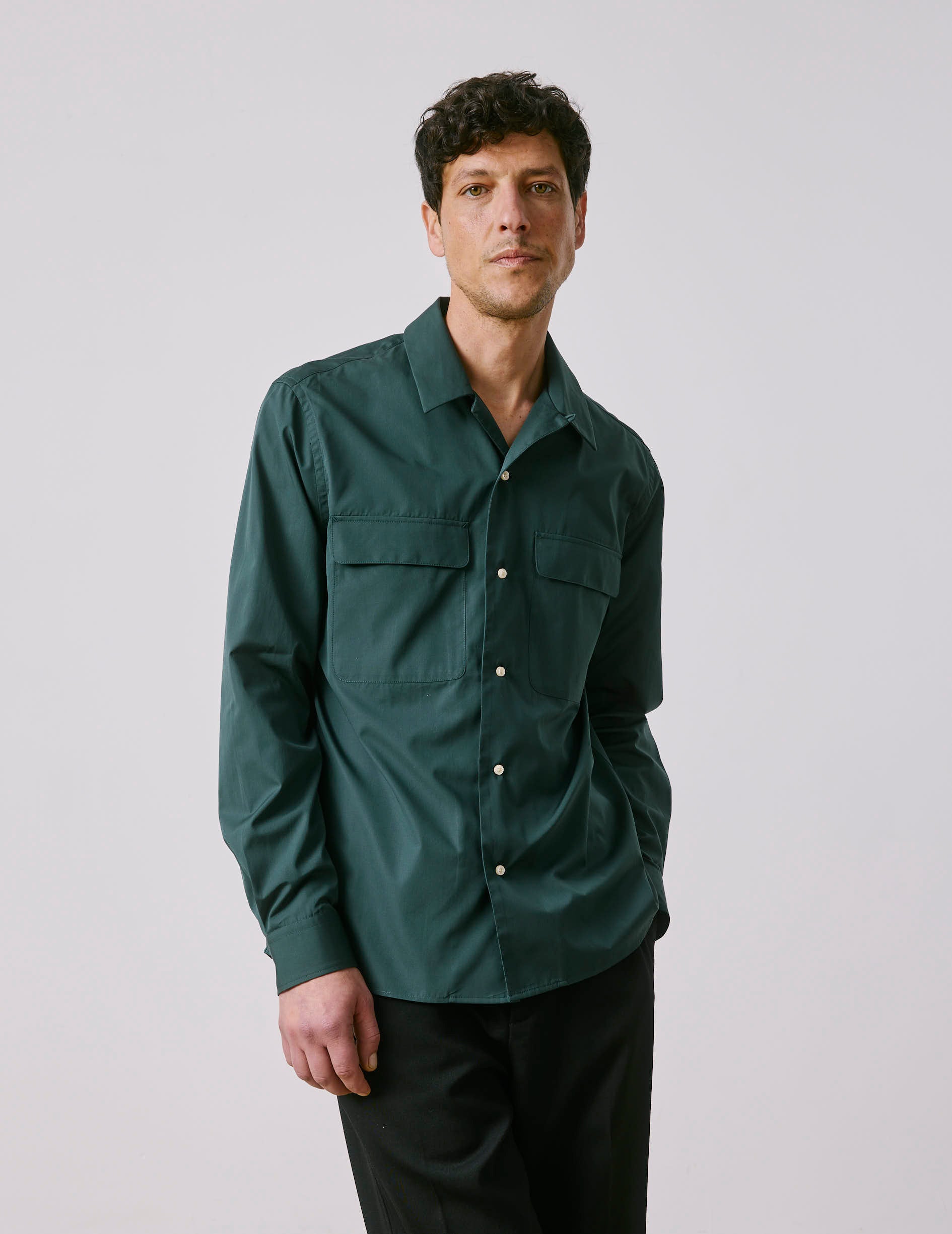 Ivano Dark green shirt