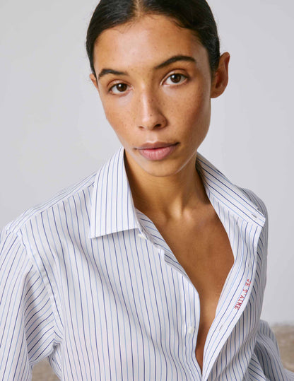 Chemise mixte "Je t'aime" bleue