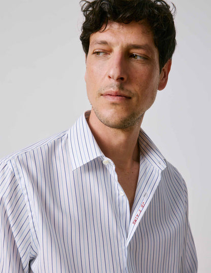 Chemise mixte "Je t'aime" bleue