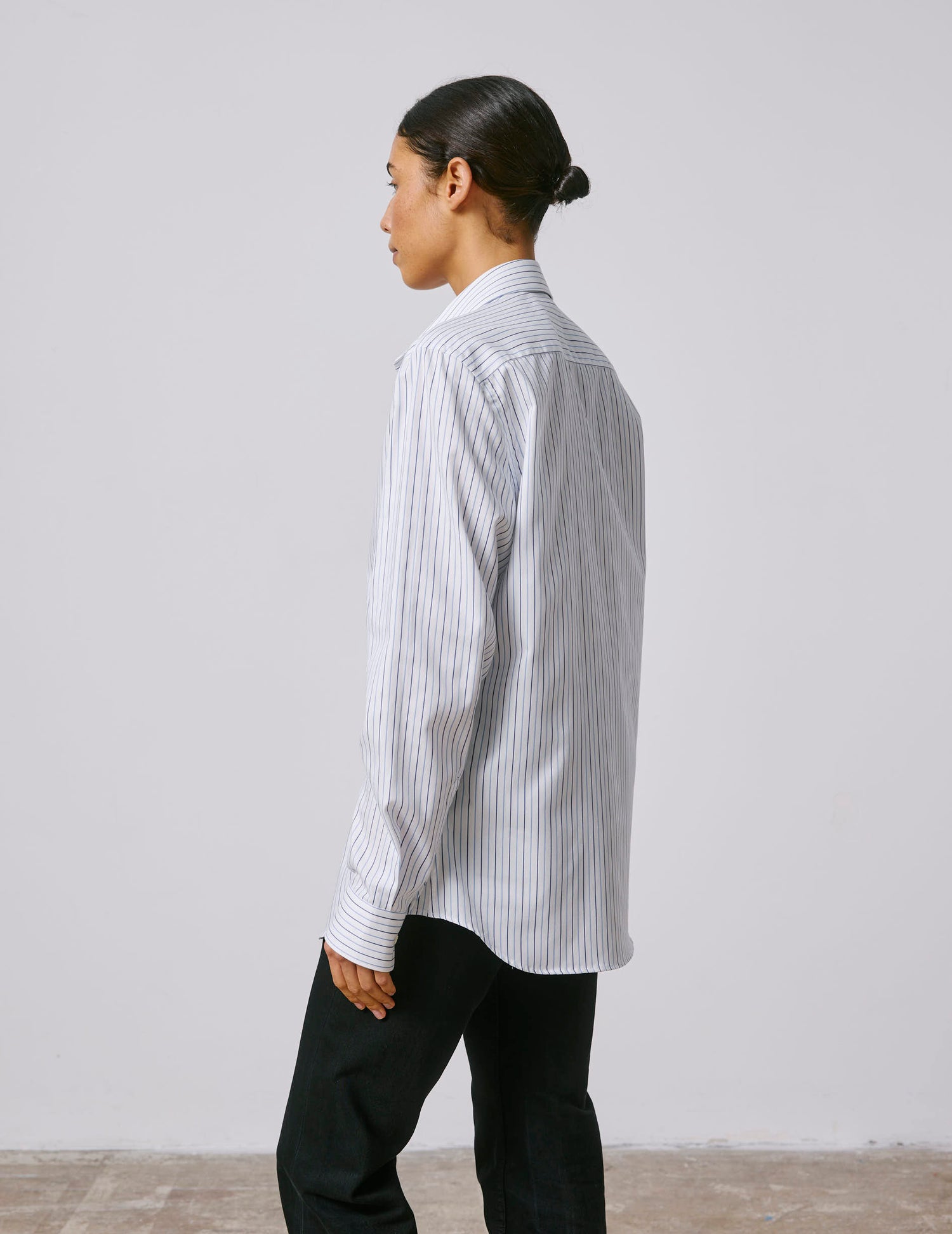 Chemise mixte "Je t'aime" bleue - Façonné - Col Figaret#6