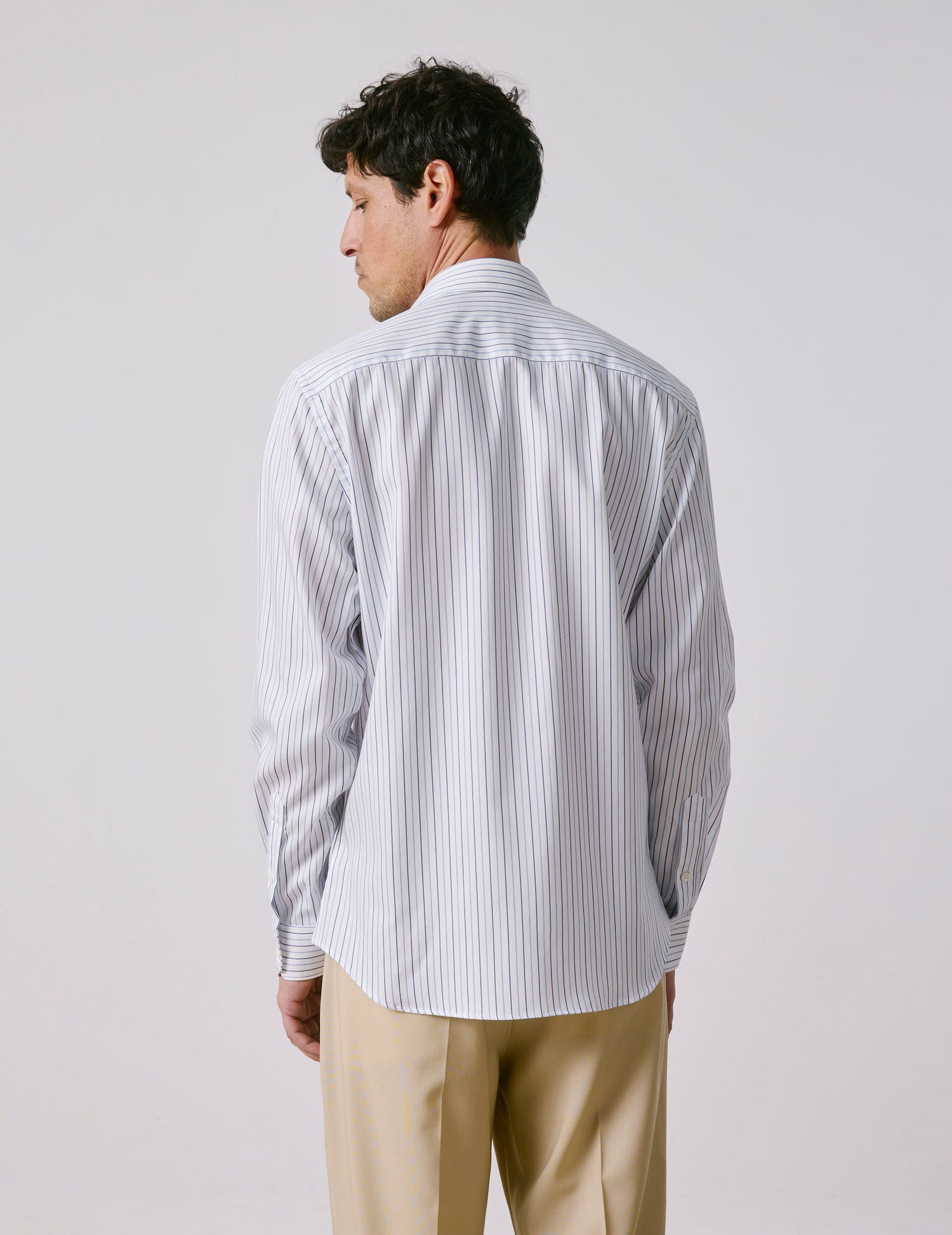 Chemise mixte "Je t'aime" bleue - Façonné - Col Figaret#4