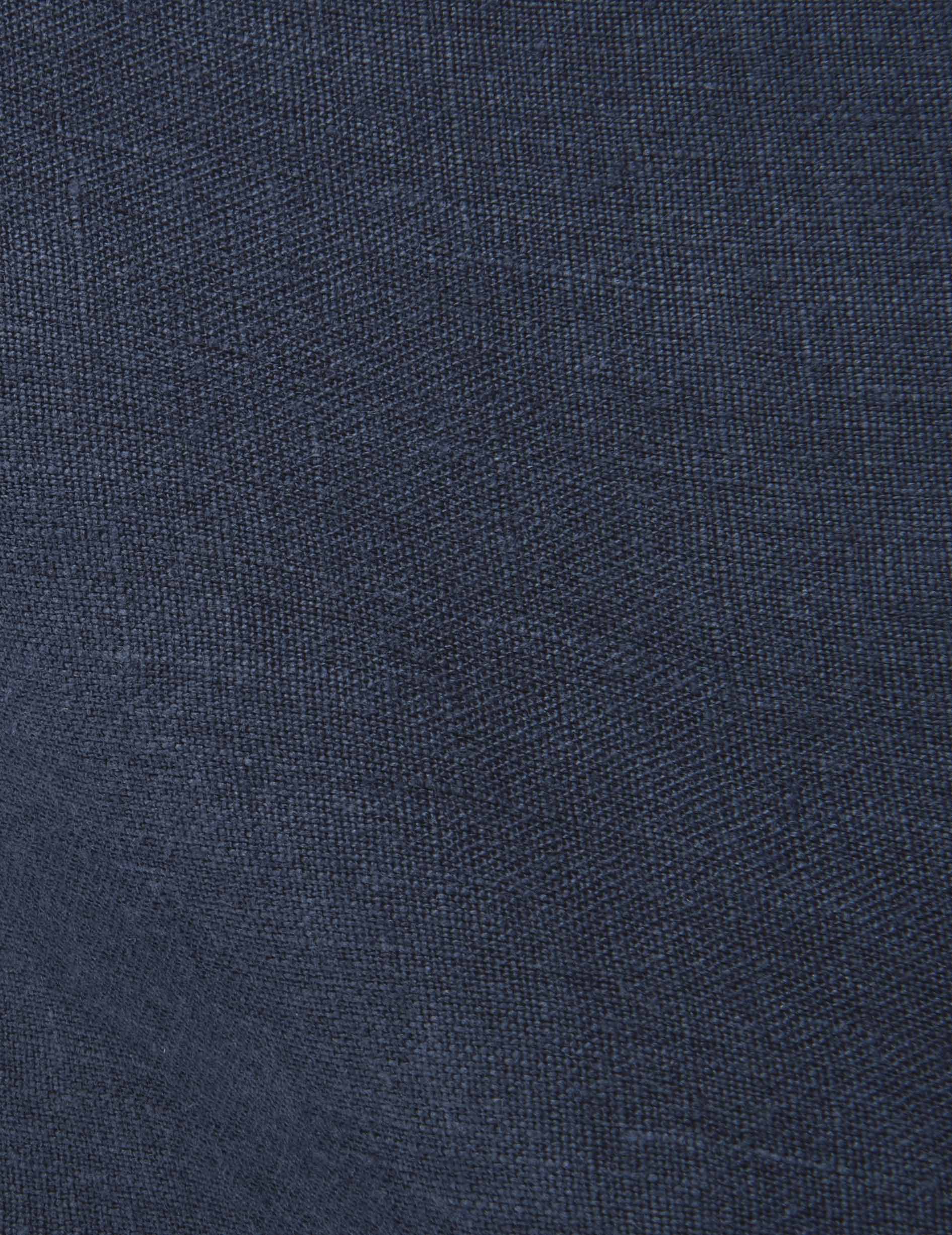 Unisex navy “Je t’aime” shirt - Linen - Figaret Collar