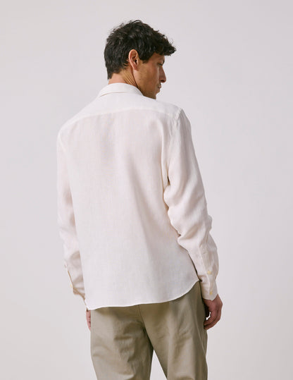 Unisex “Je t’aime” shirt in ecru linen