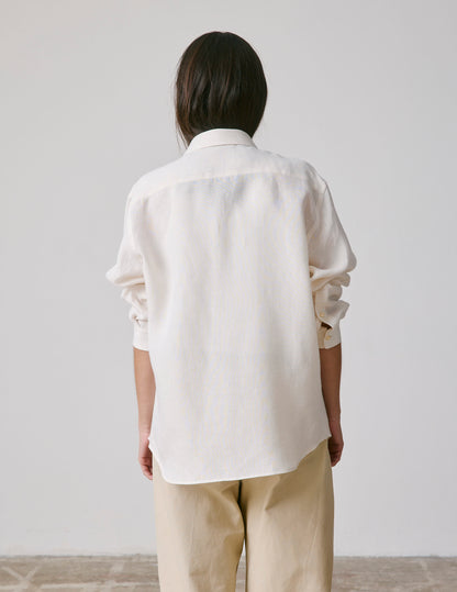 Unisex “Je t’aime” shirt in ecru linen