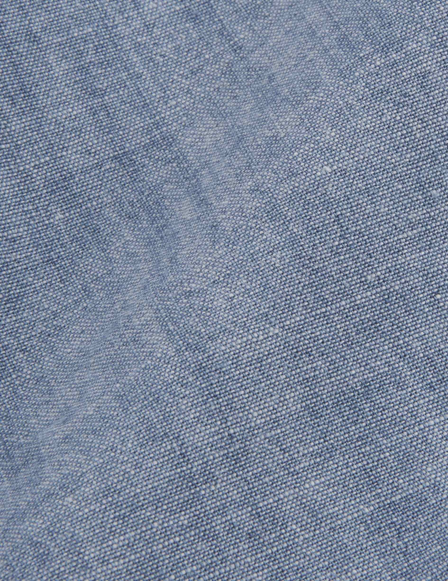 Kid’s blue "Je t'aime" shirt - Chambray - Figaret Collar