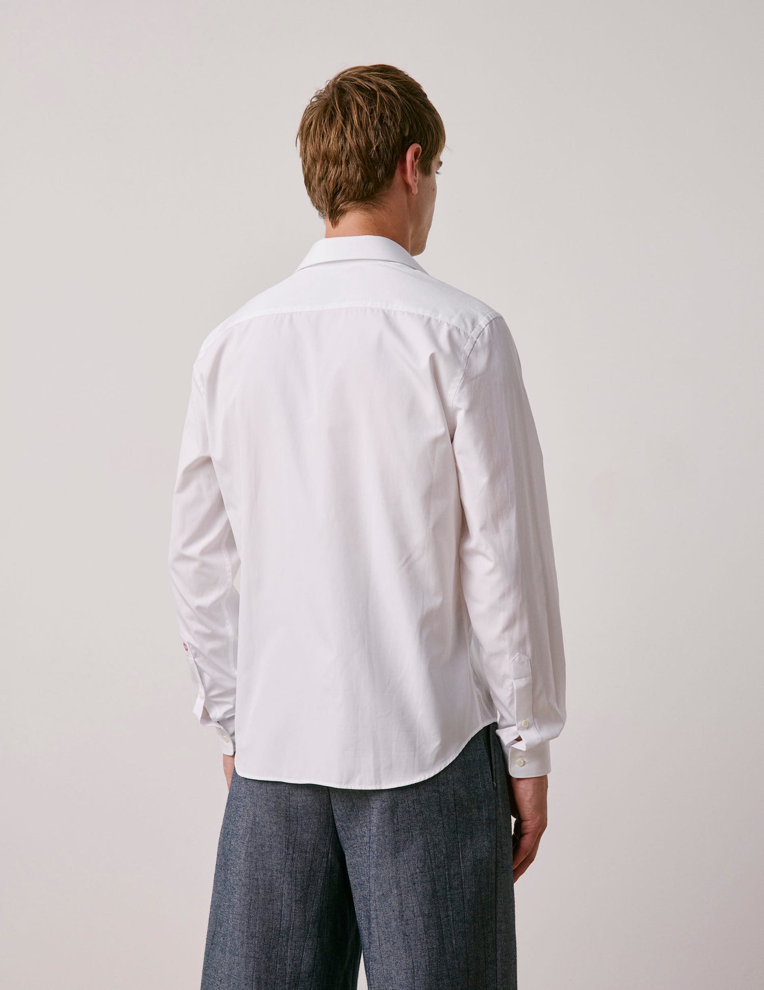 Unisex White Moi non plus shirt - Poplin - Figaret Collar#4