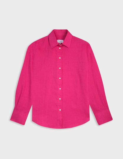  Fuchsia linen oversized Lizandra shirt