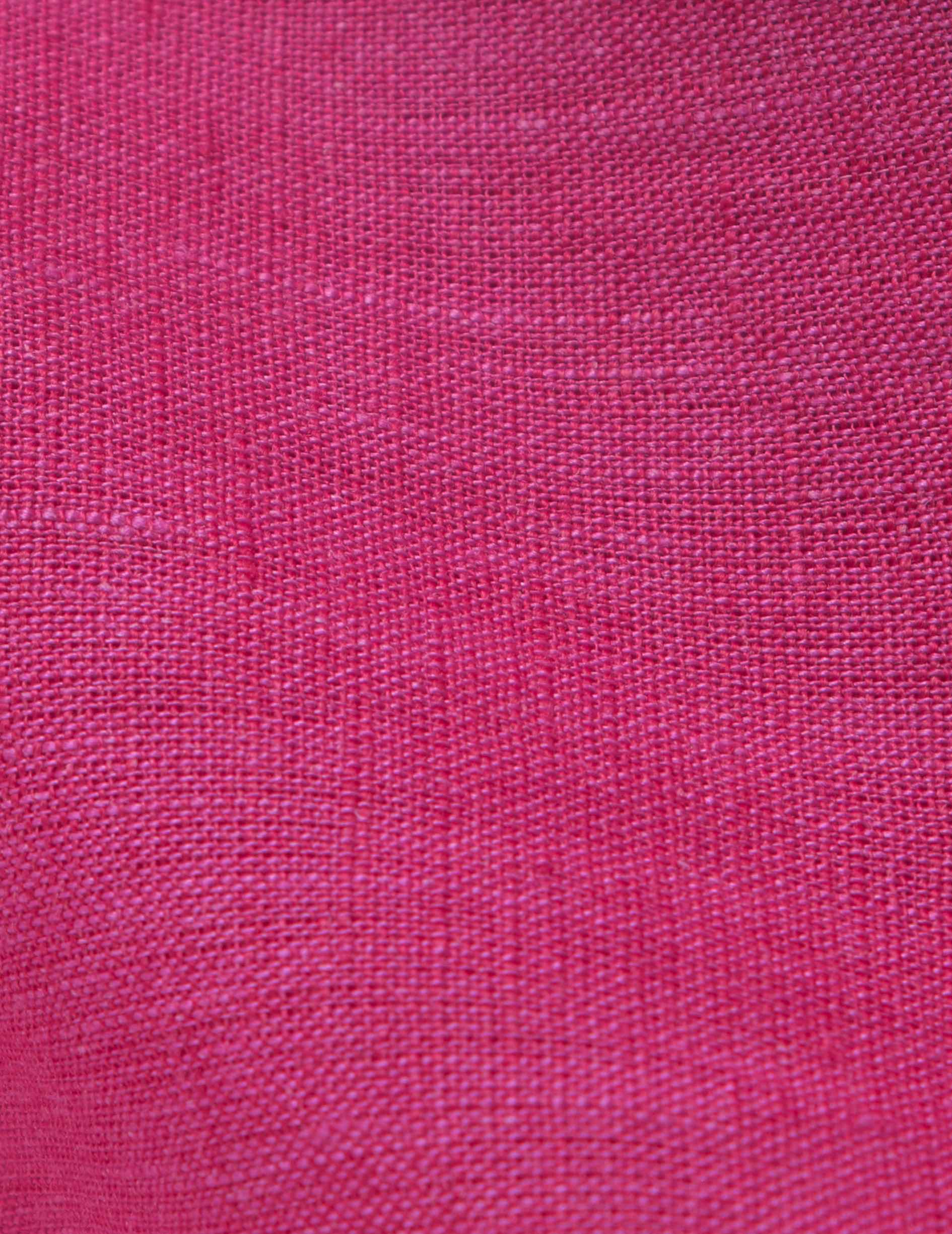  Fuchsia linen oversized Lizandra shirt - Lin - Chemise Collar