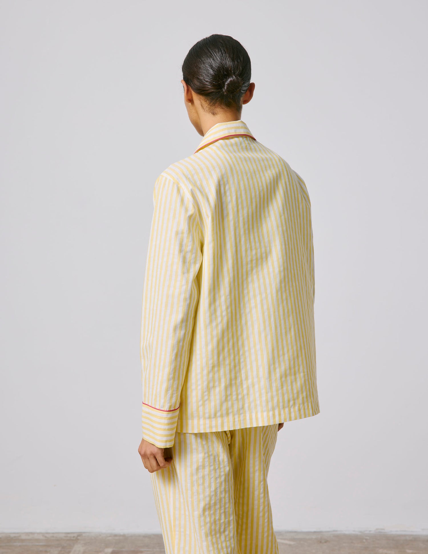 Louis striped yellow cotton and linen pajama