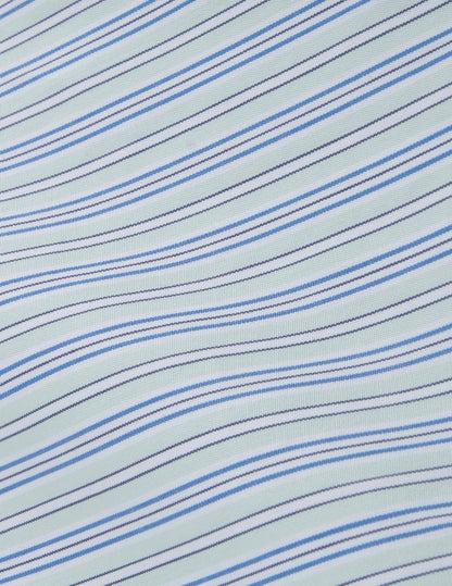 Chemise Louison gorge cachée rayée verte