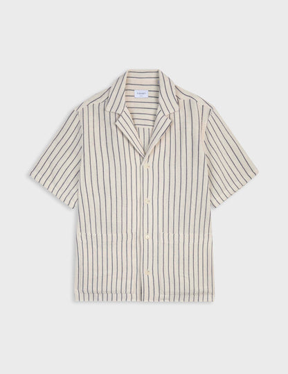 Chemise Luz écrue rayée