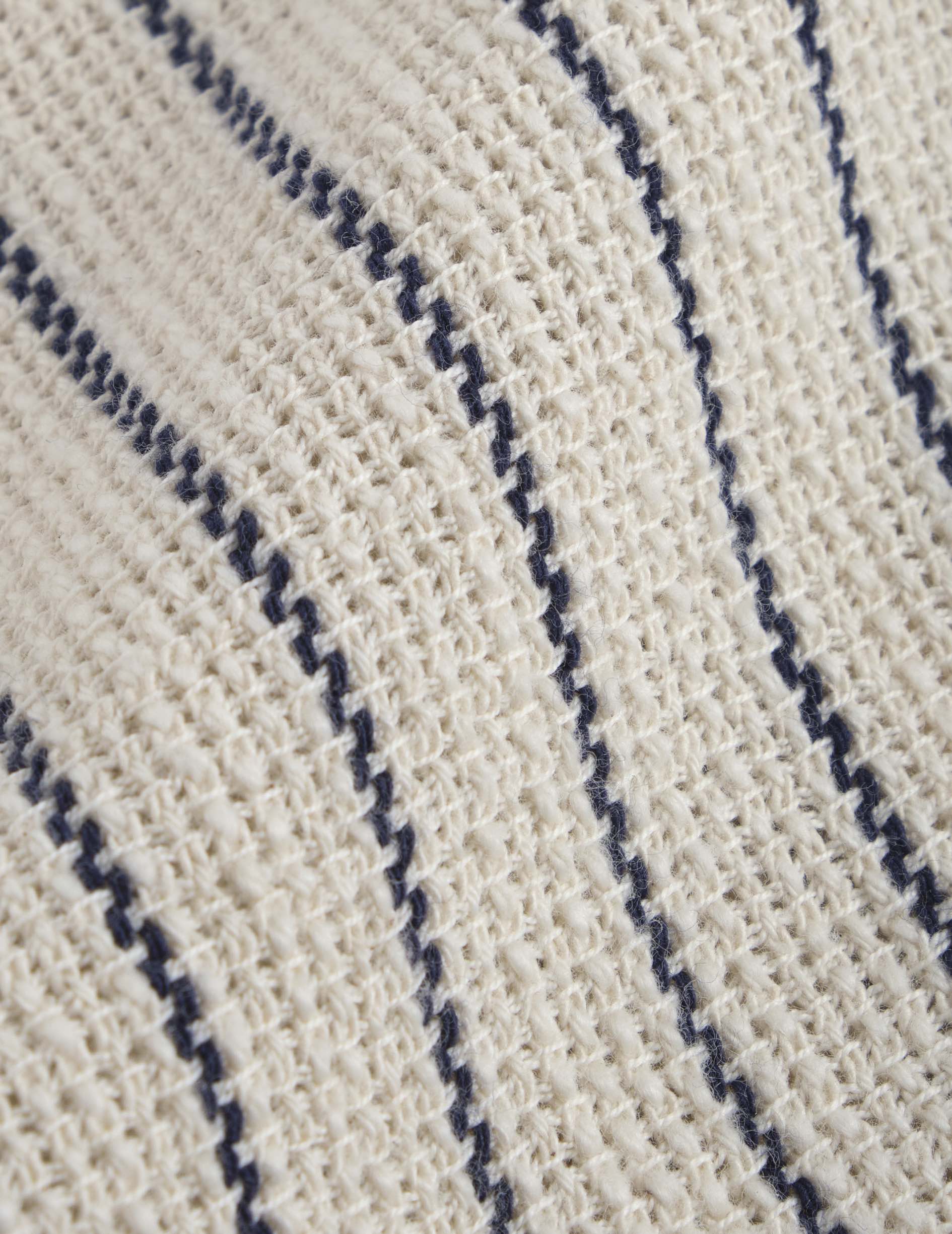 Chemise Luz écrue rayée - Ajouré - Col Pyjama