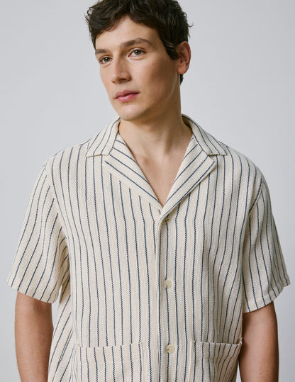 Chemise Luz écrue rayée