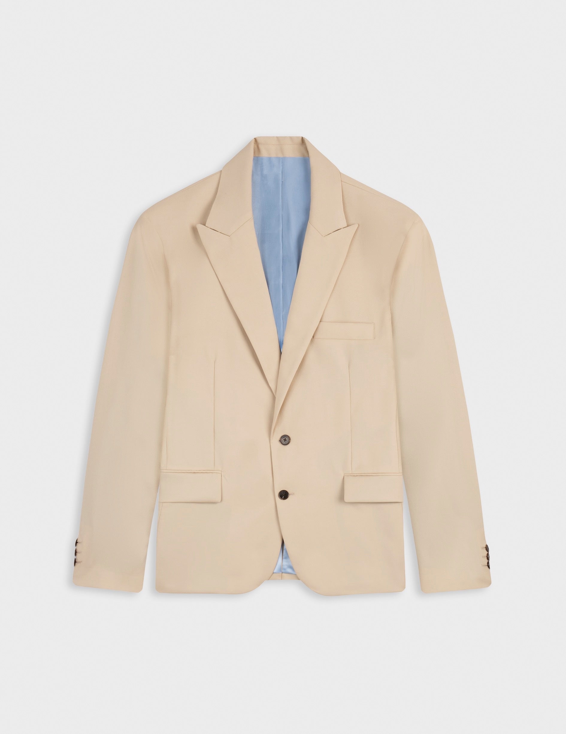 Marlon suit jacket in beige virgin wool