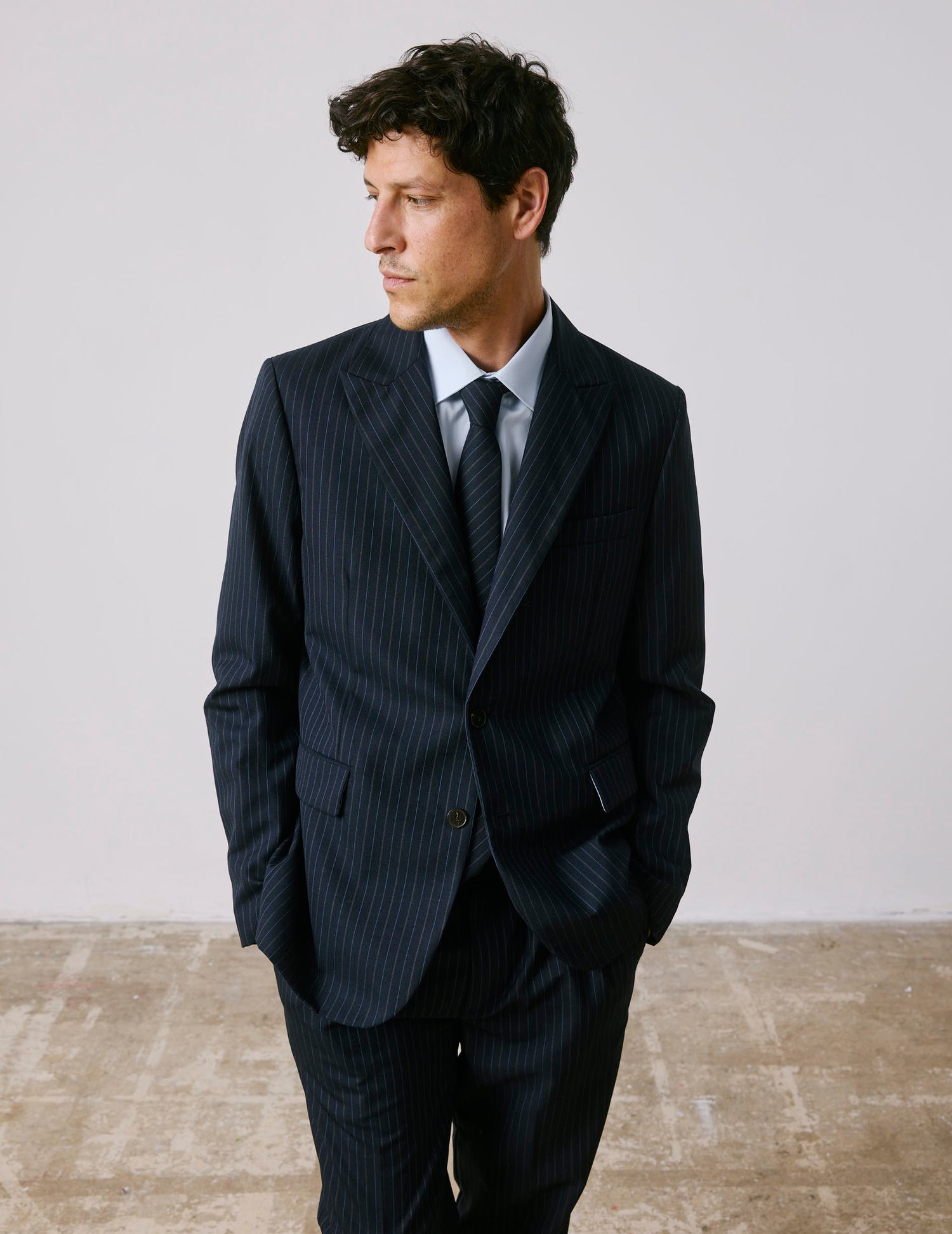 Veste de costume Marlon en laine vierge marine