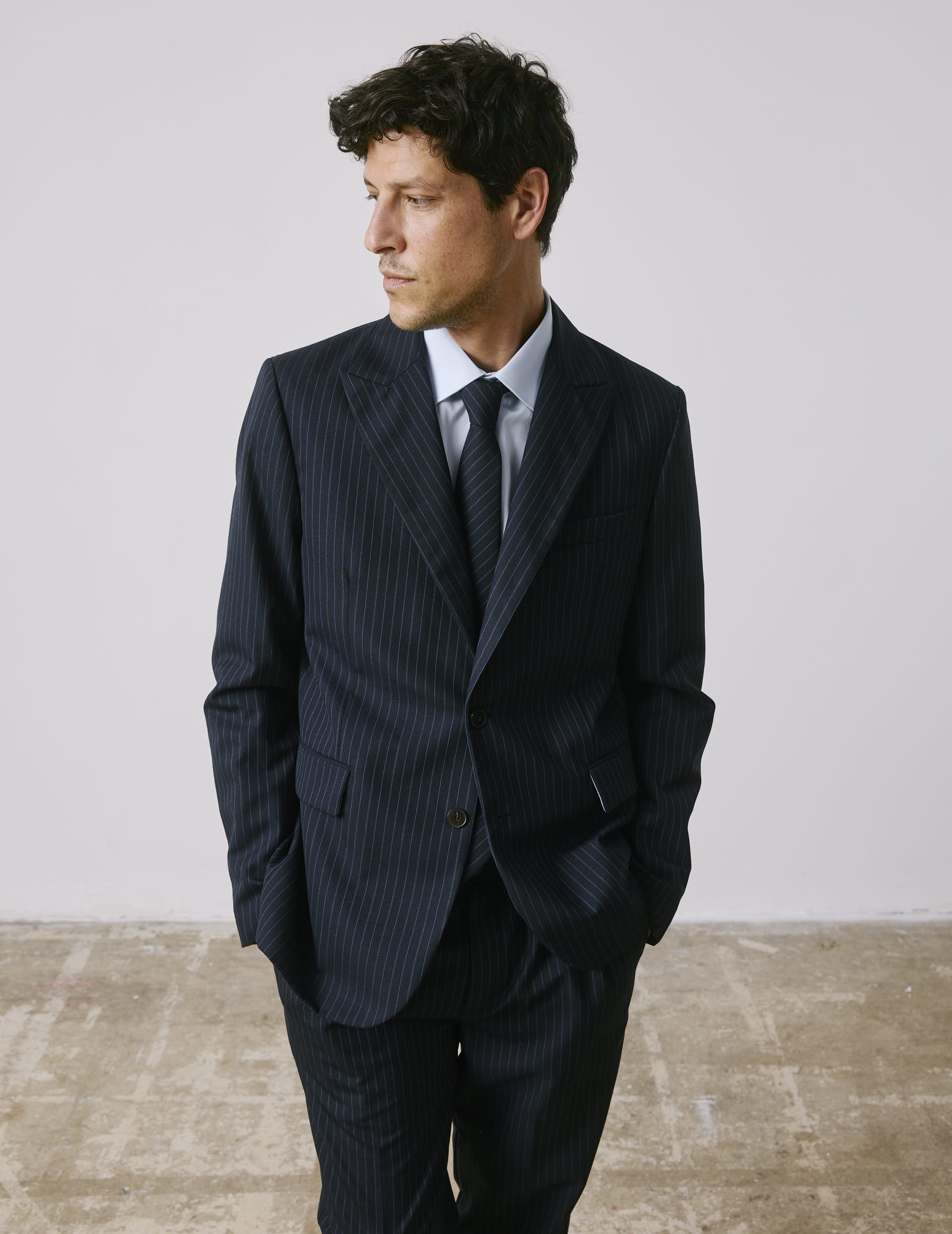 Veste de costume Marlon en laine vierge marine