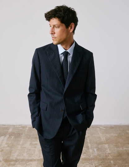 Veste de costume Marlon en laine vierge marine