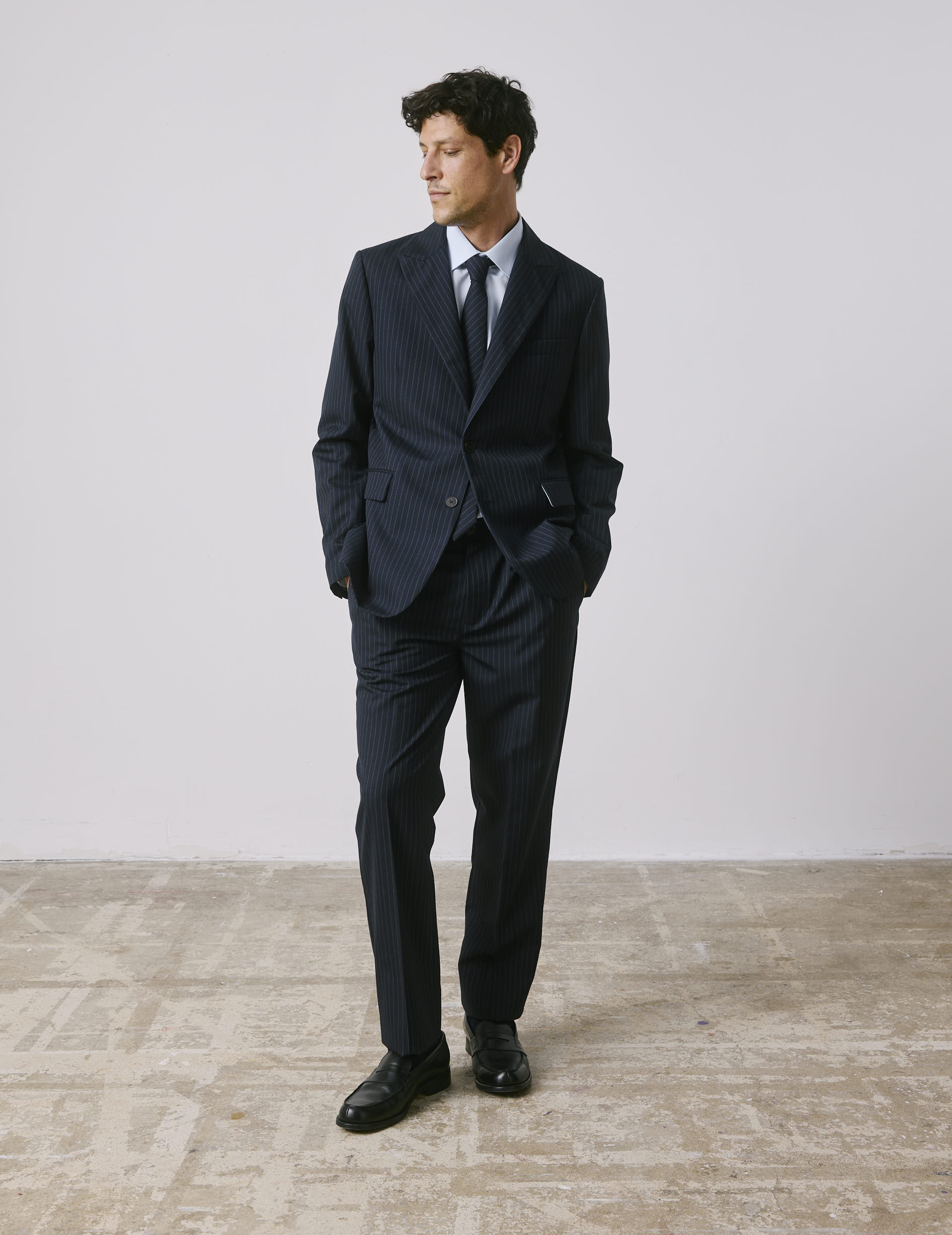 Veste de costume Marlon en laine vierge marine