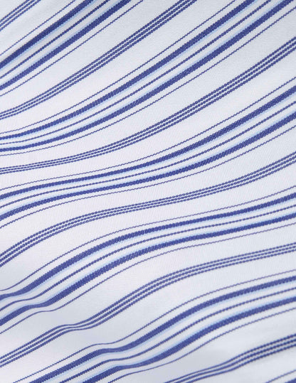 Mathilde navy striped oversized shirt