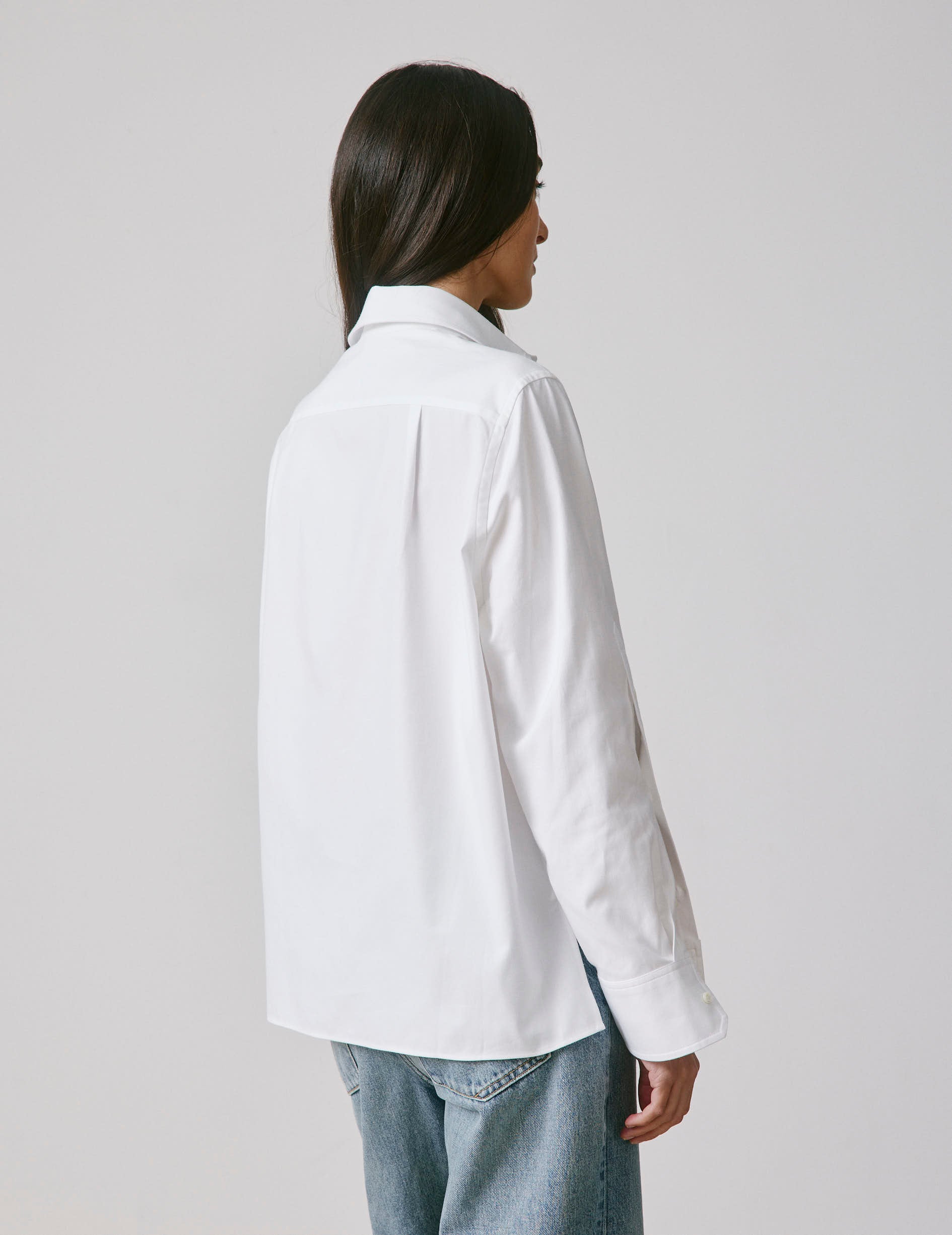 Chemise Meryl blanche - Twill - Col Chemise
