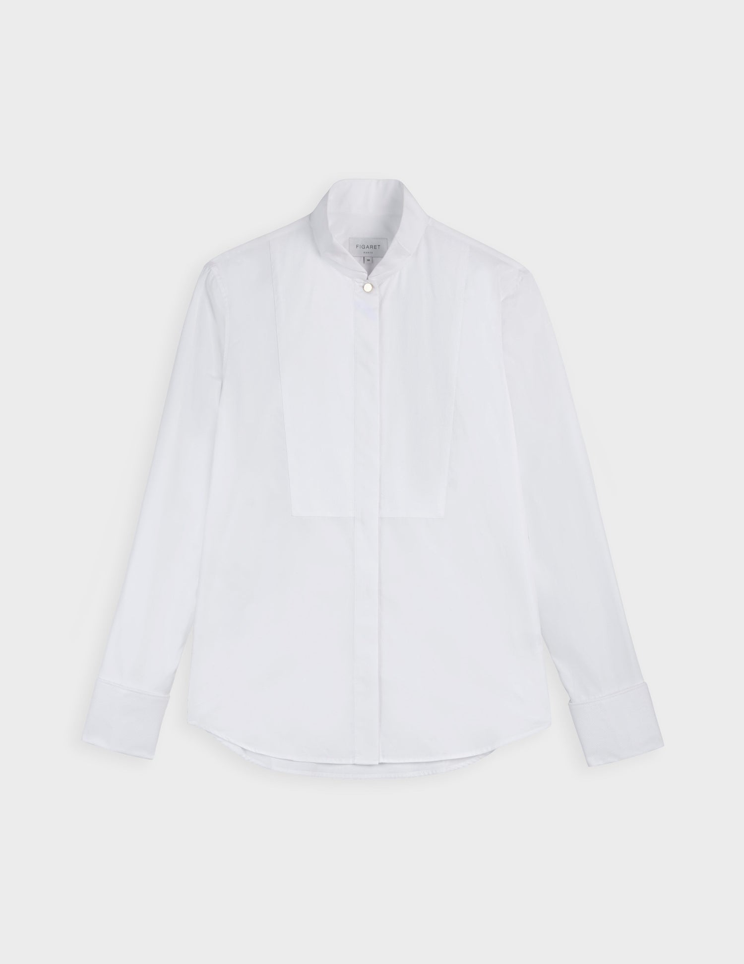 White Nadine shirt - Popeline - Cassé Collar - Mousquetaires Cuffs#5