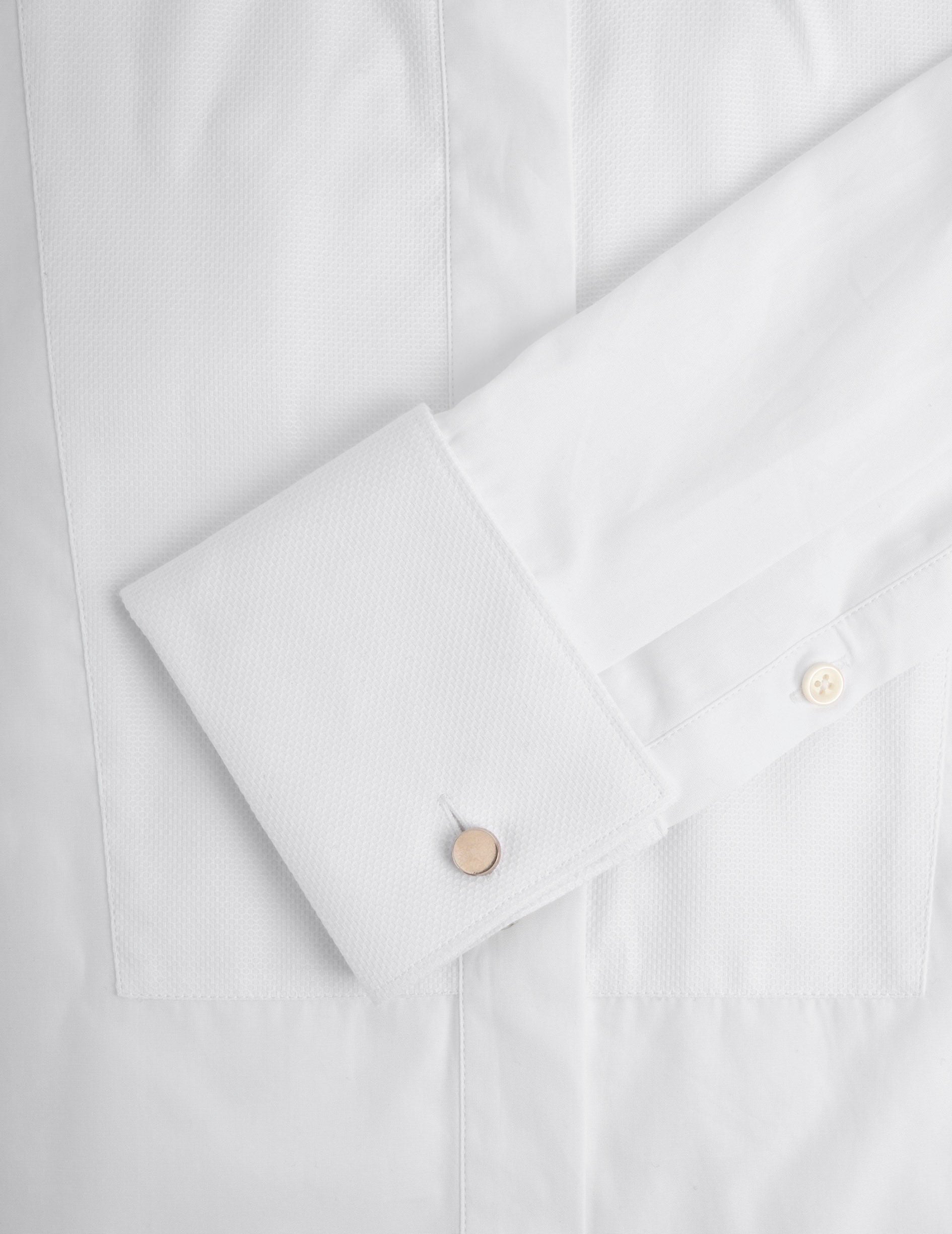 White Nadine shirt - Popeline - Cassé Collar - Mousquetaires Cuffs
