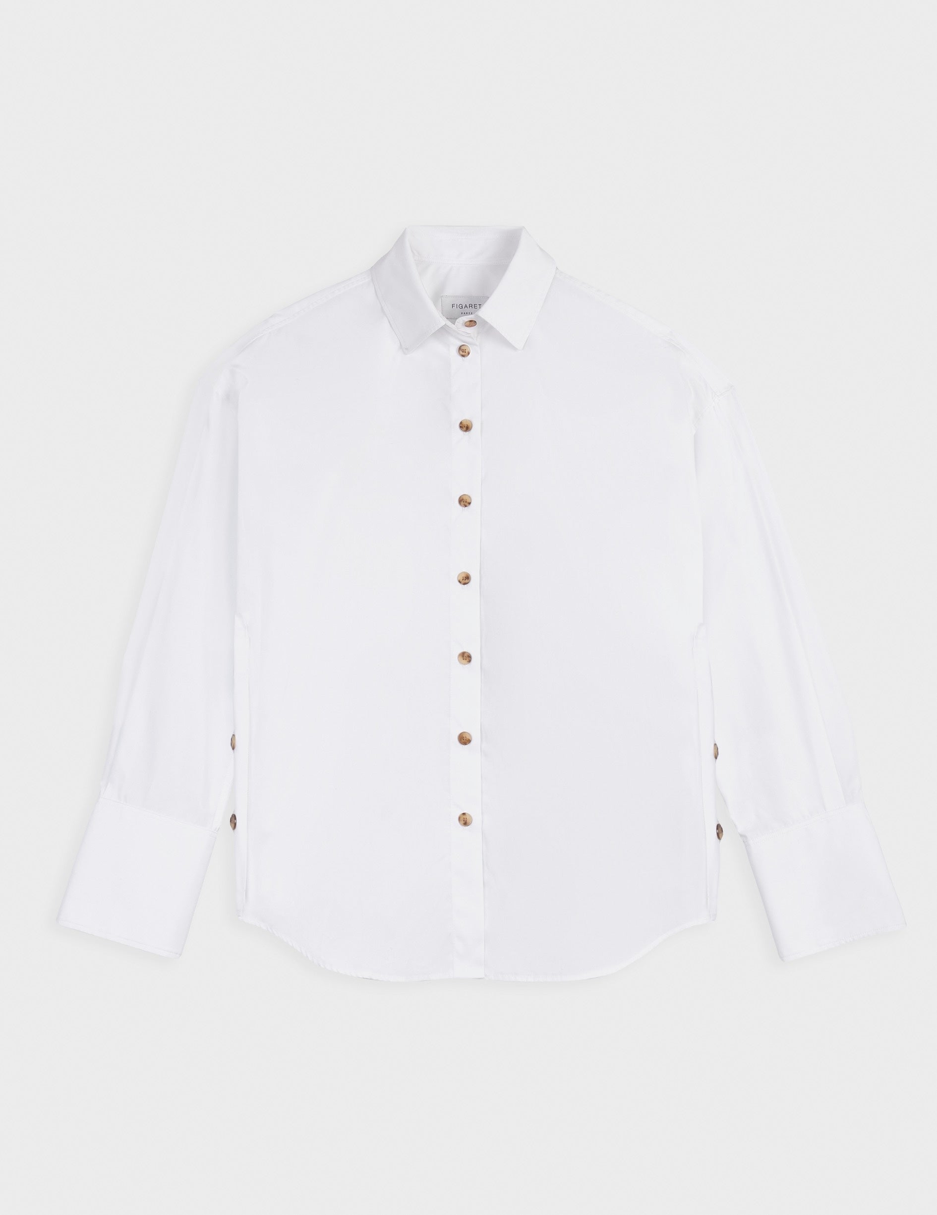 Naia white shirt - Poplin - Shirt Collar