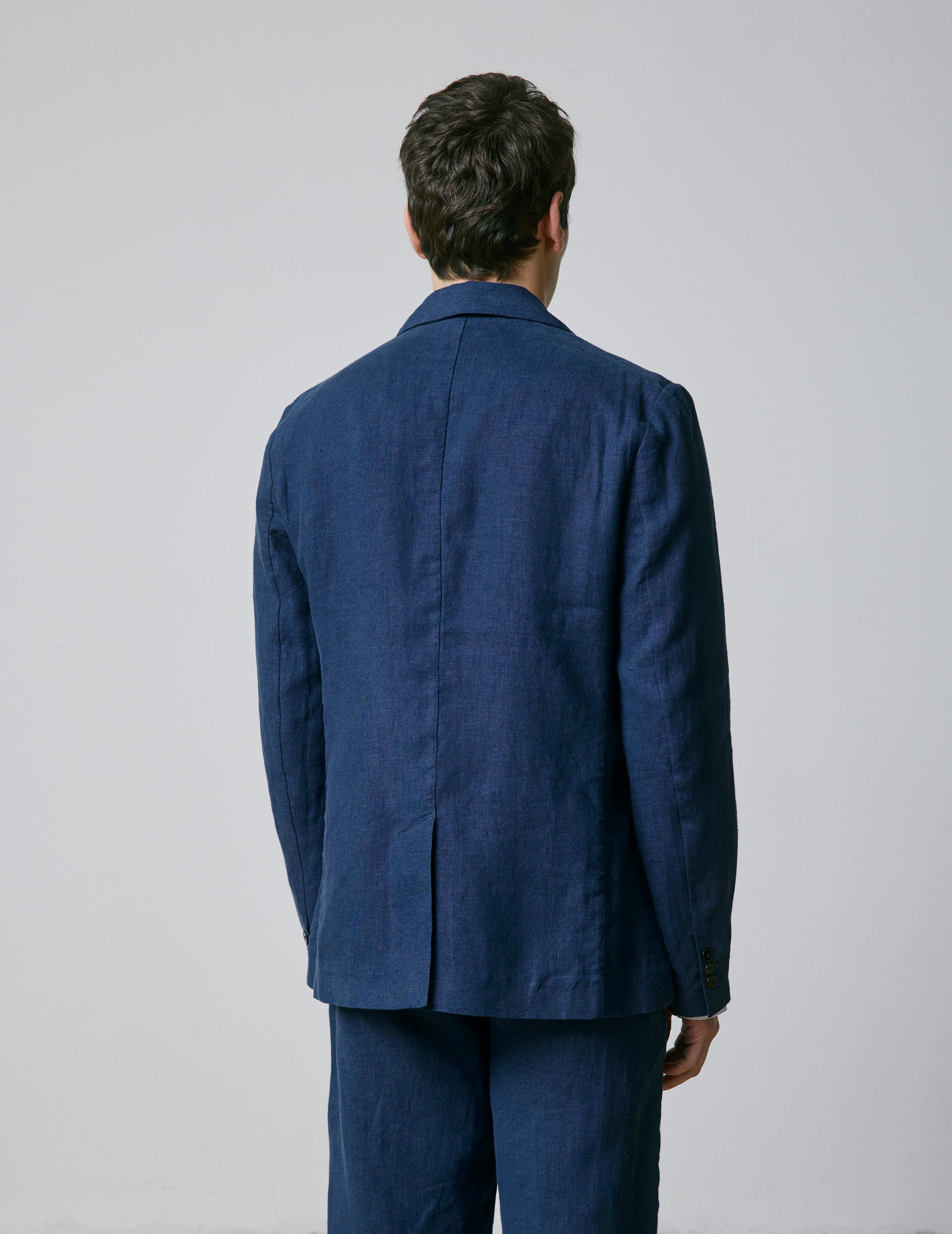 Veste blazer Nathis en lin marine