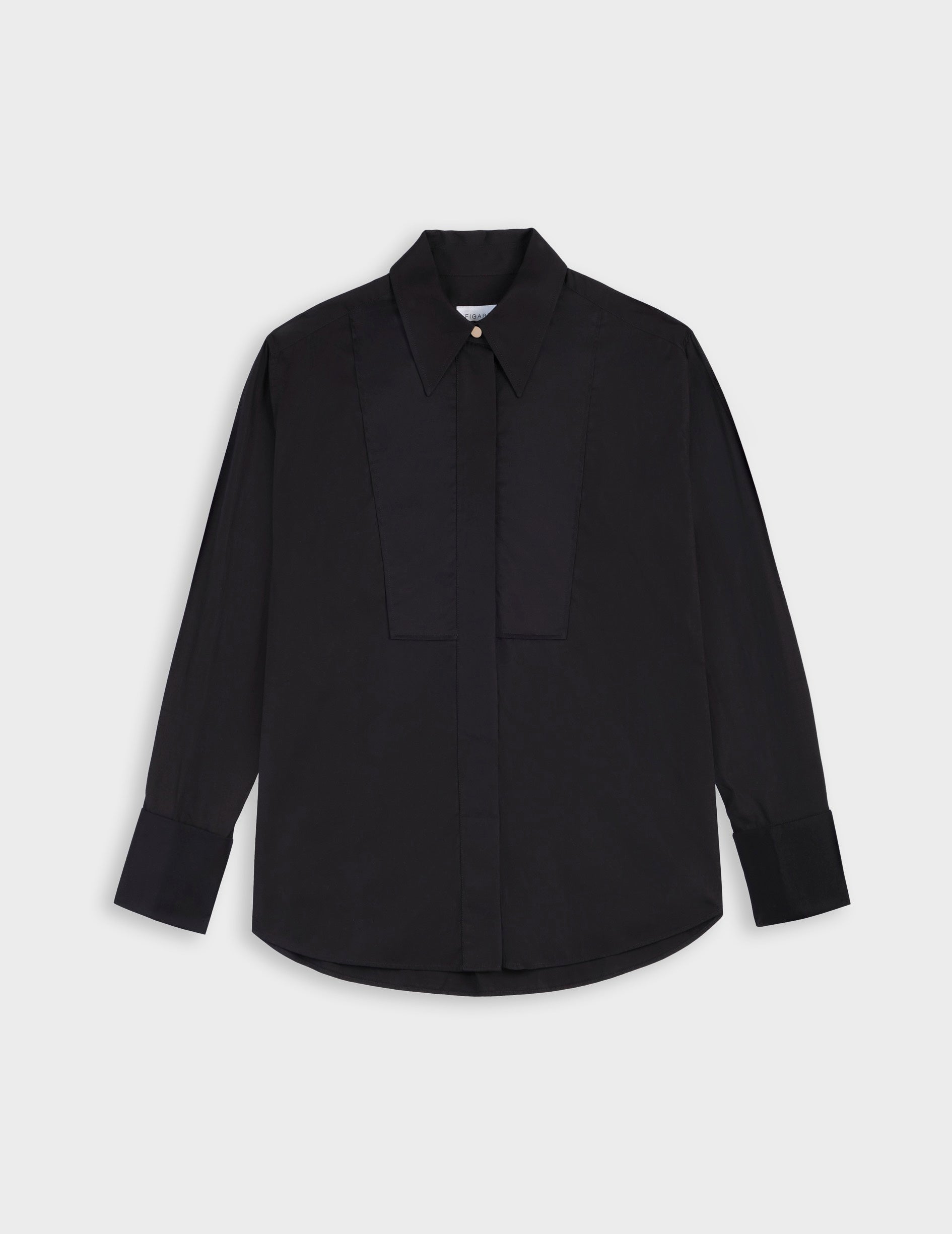 Black Nawelle shirt - Poplin - Shirt Collar - French Cuffs