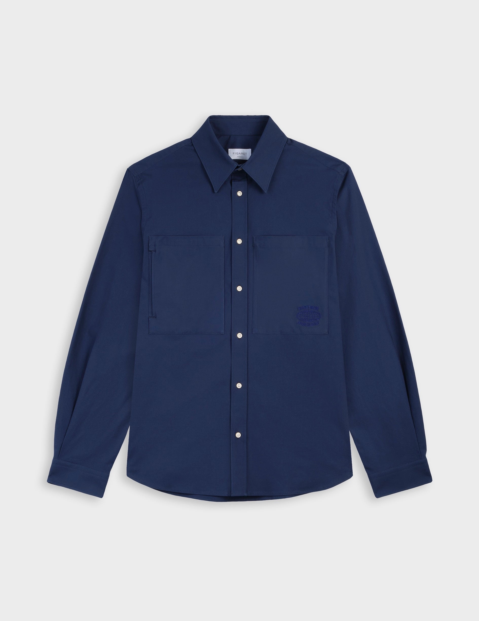 Chemise Néandro bleue - Ripstop - Col Français