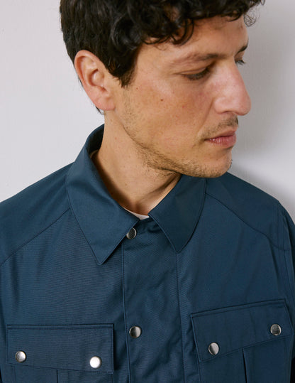 Nelson bomber jacket in navy cotton canvas
