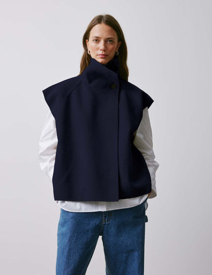 Neyla navy double-sided wool jacket