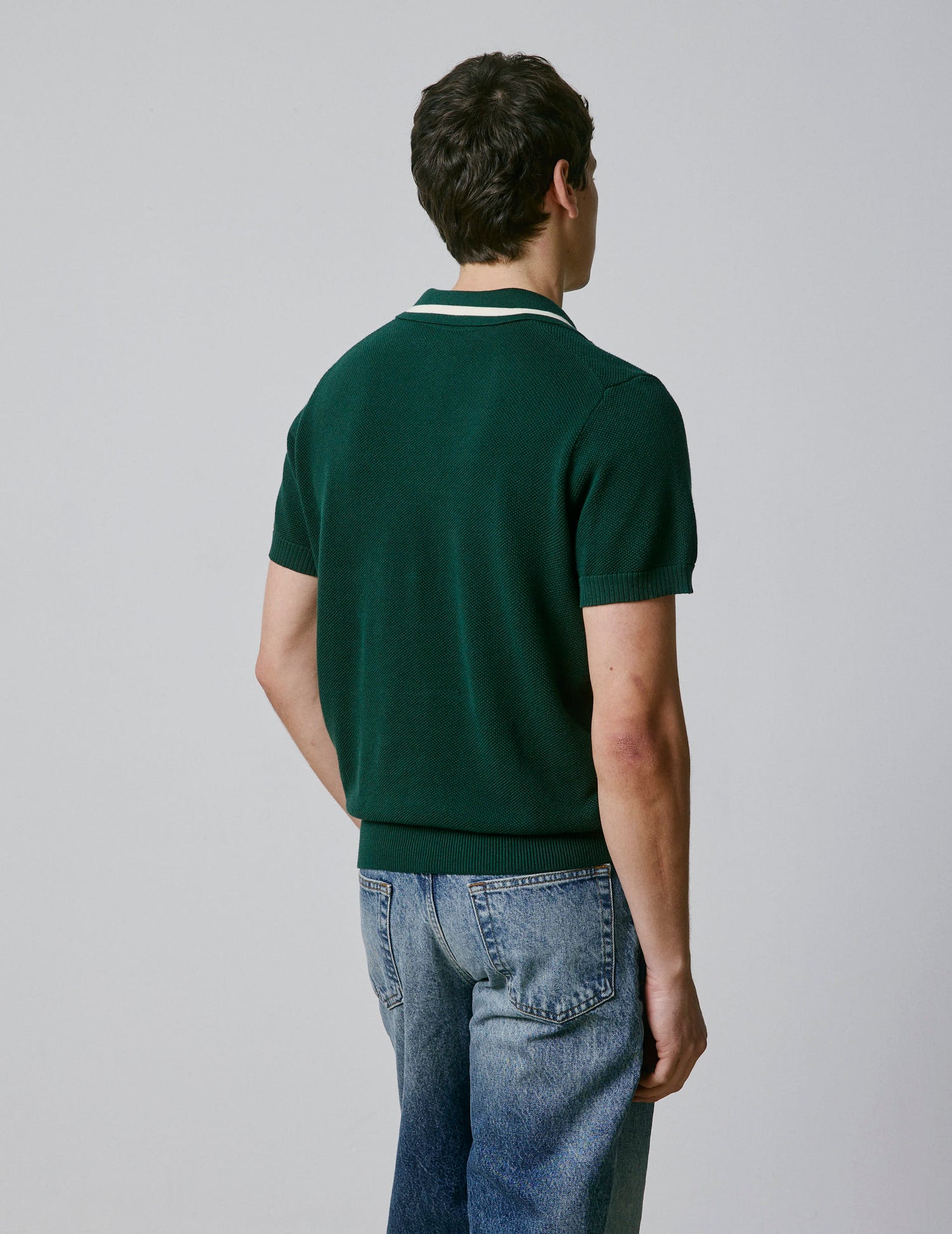 Polo Nick manches courtes en coton vert