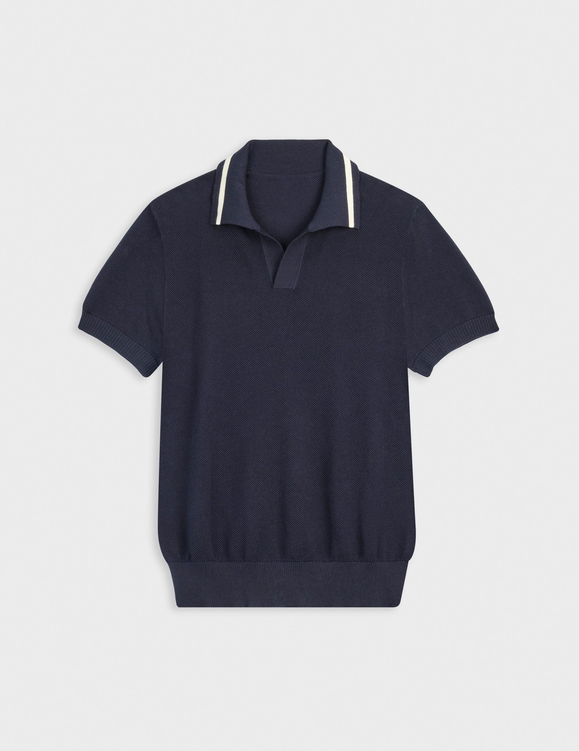 Polo Nick en coton marine