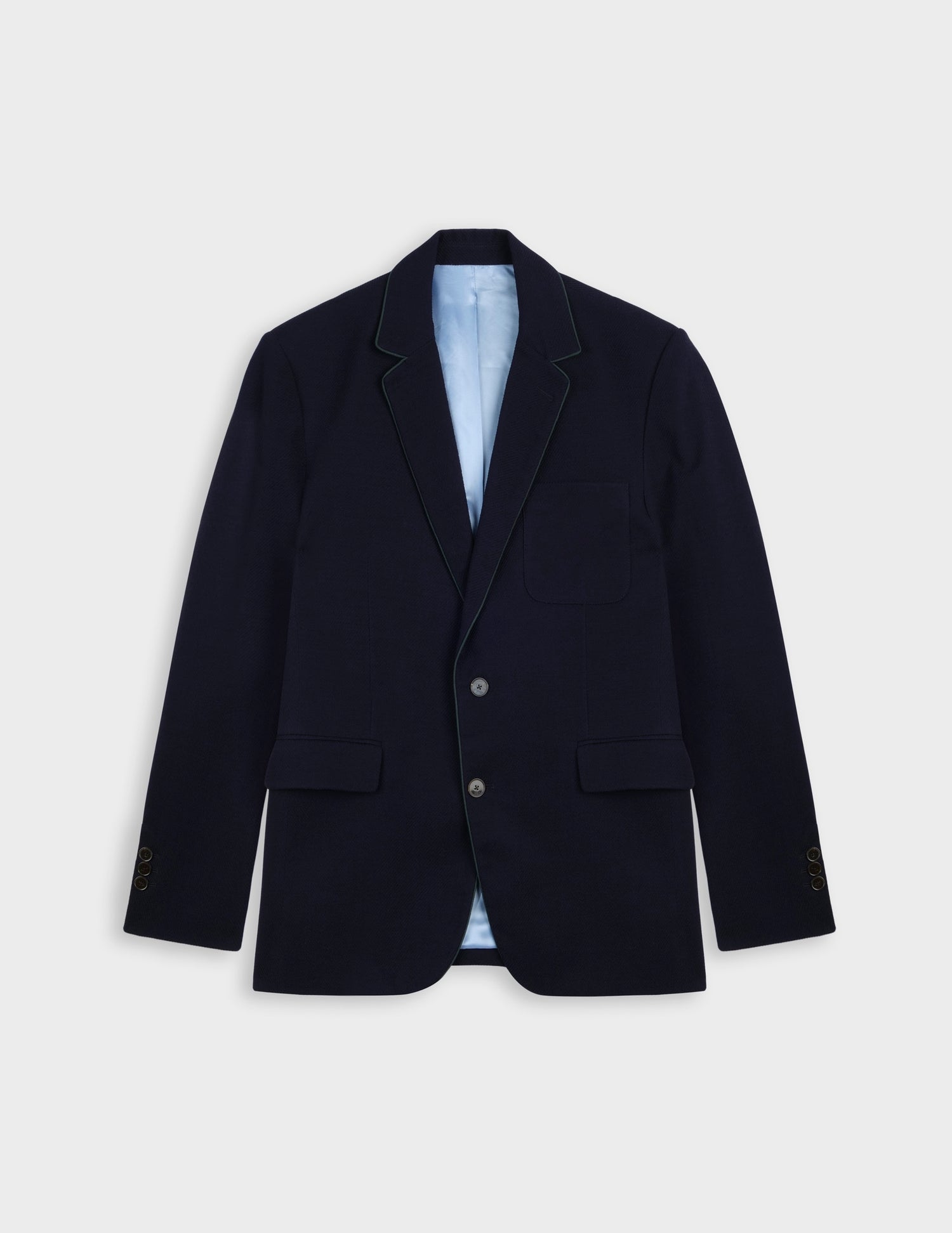 Blazer Nikos en twill de laine vierge marine