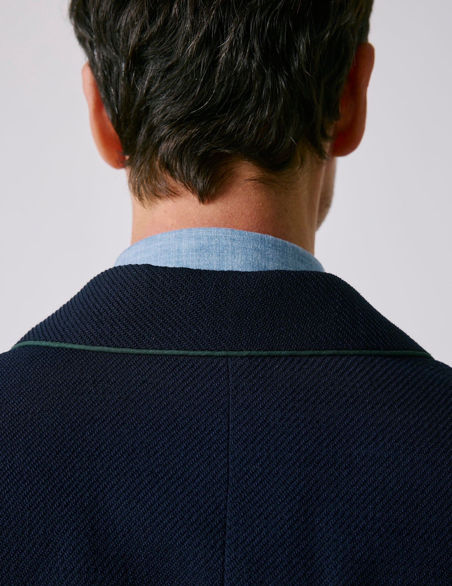 Blazer Nikos en twill de laine vierge marine