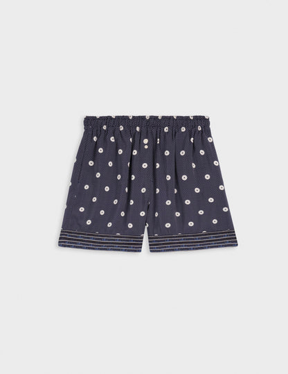 Navy crepe Nina shorts