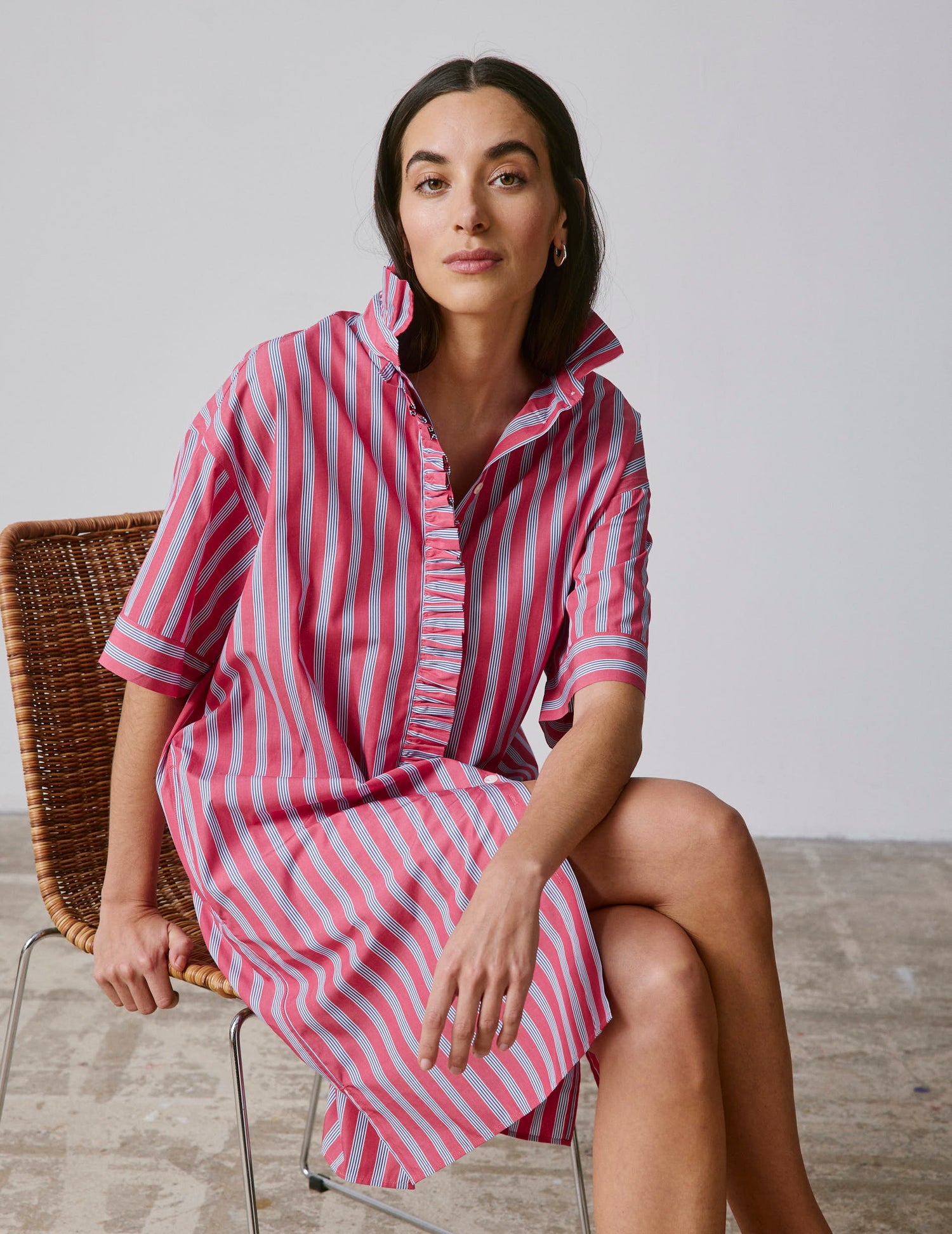 dark pink shirt dress Women's Pink Shirt Dresses | Curve Size Shirt Dresses