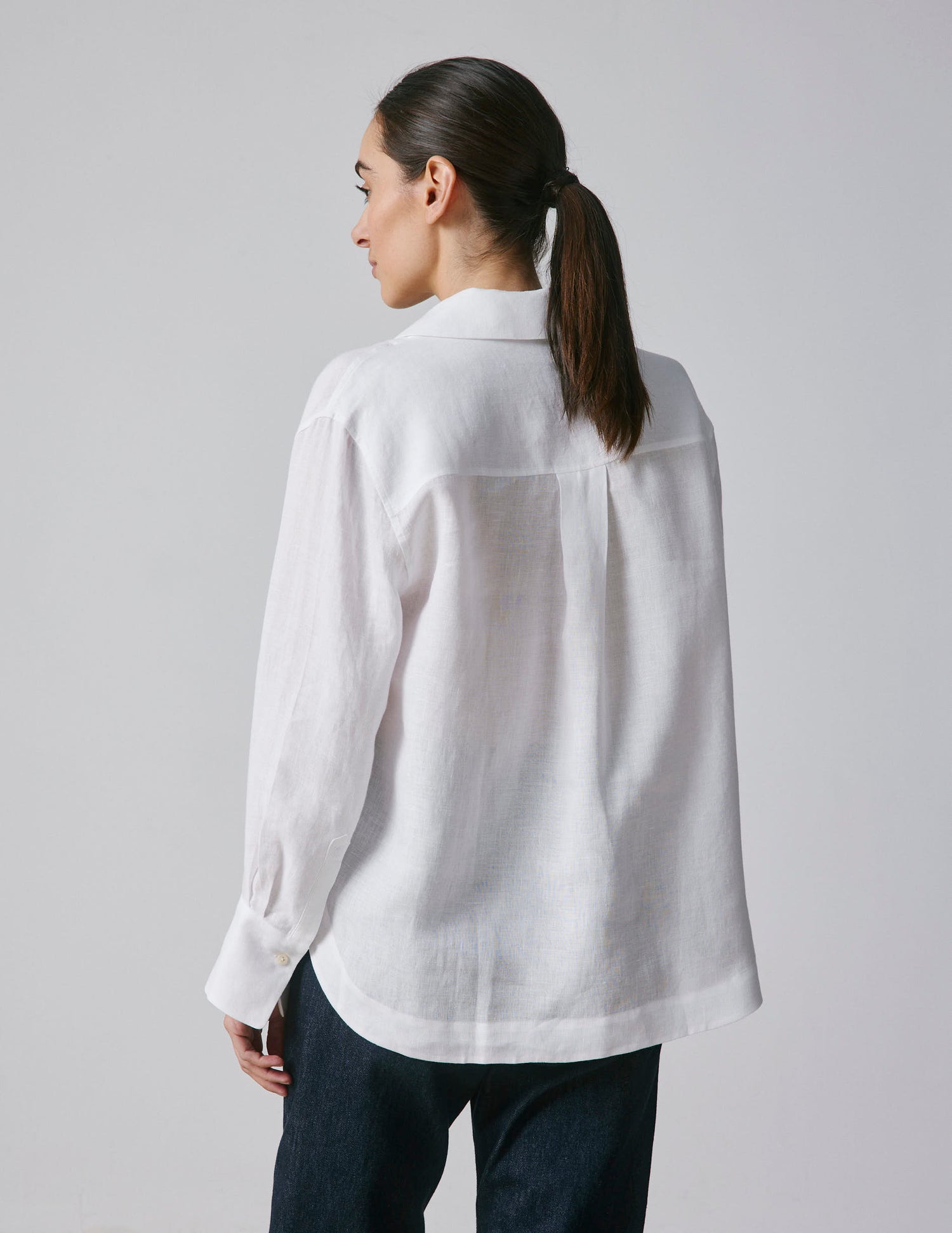 Blouse Noalie en lin blanc - Lin - Col V#2