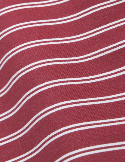 Striped burgundy Nocturne pajama top