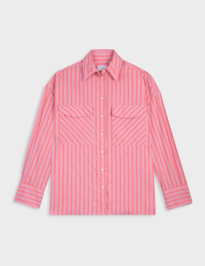 Chemise Noémia rayée rose
