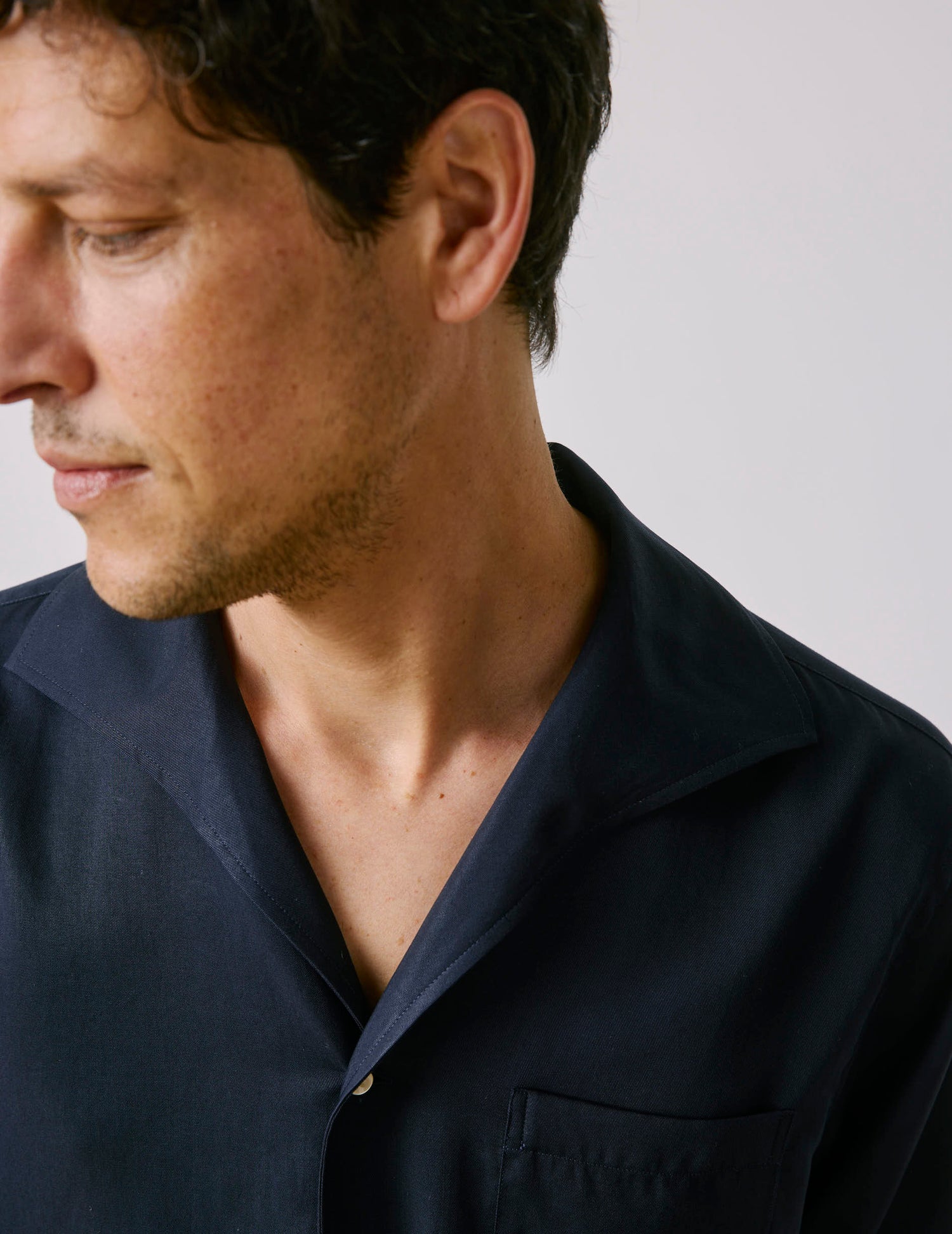 Chemise Noé bleu marine - Lyocell - Col Delta#5