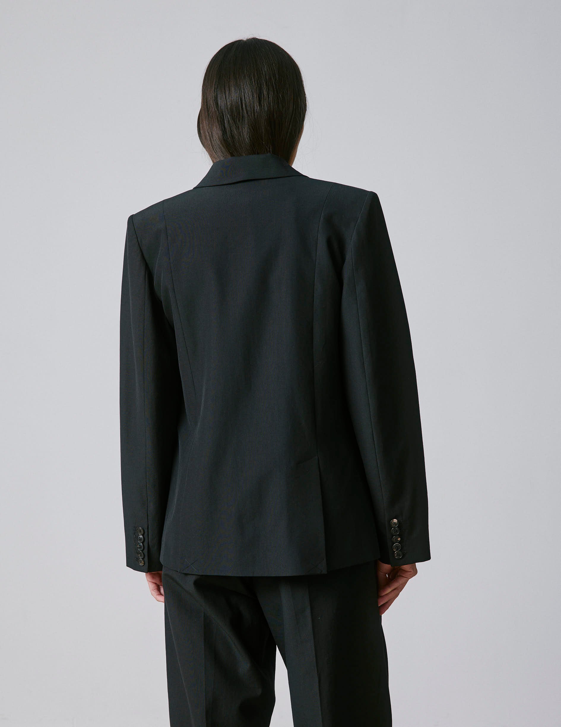 Black virgin wool Nora suit jacket